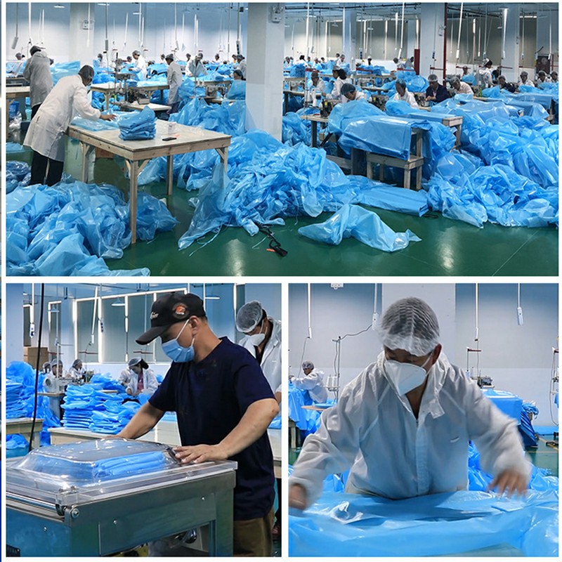 Yiwu Ville Ruo Xuan usine de vêtements en moins d 'un mois a produit 750 K vêtements de protection.
